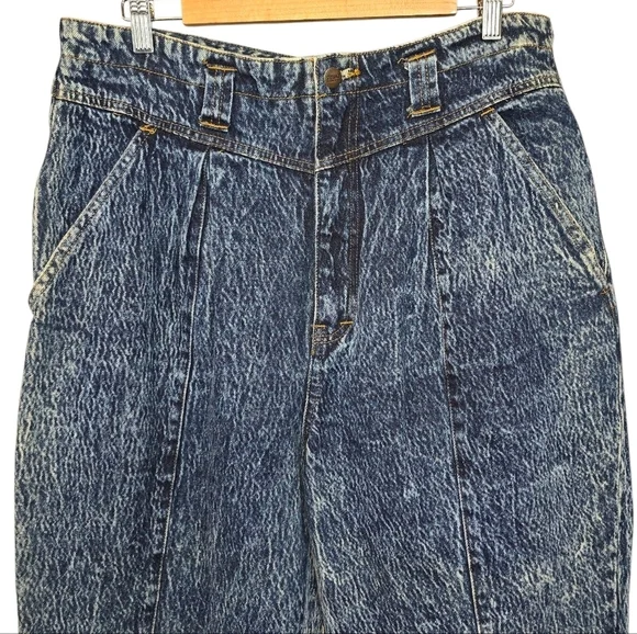 Vintage NWT Stefano World Wide 80's Acid Wash Yoke Front Baggy Jeans NWT Size 18 - Picture 2 of 12
